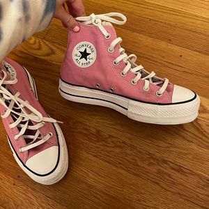 pink platform converse 😋